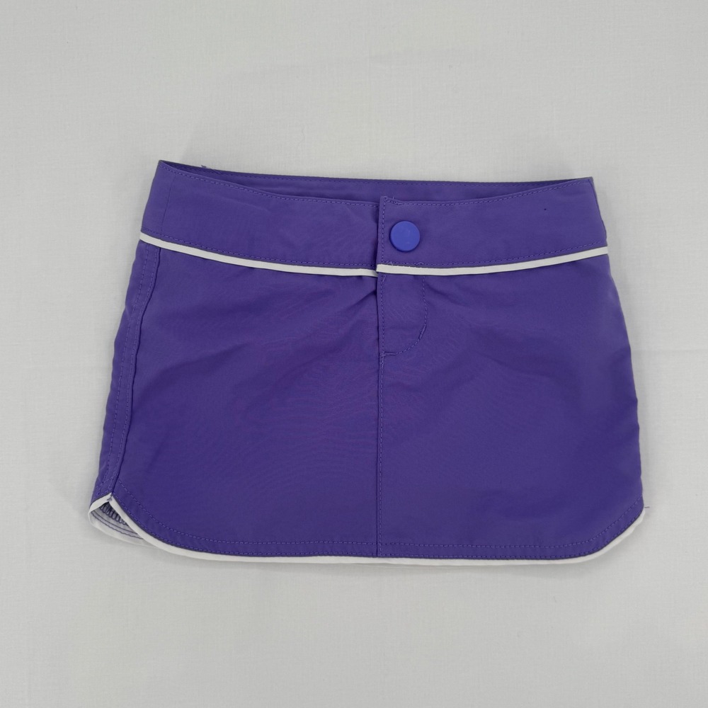 Lands End Kids Purple Swim Skirt Size 4 Adjustable Waist Girls Swim Skort